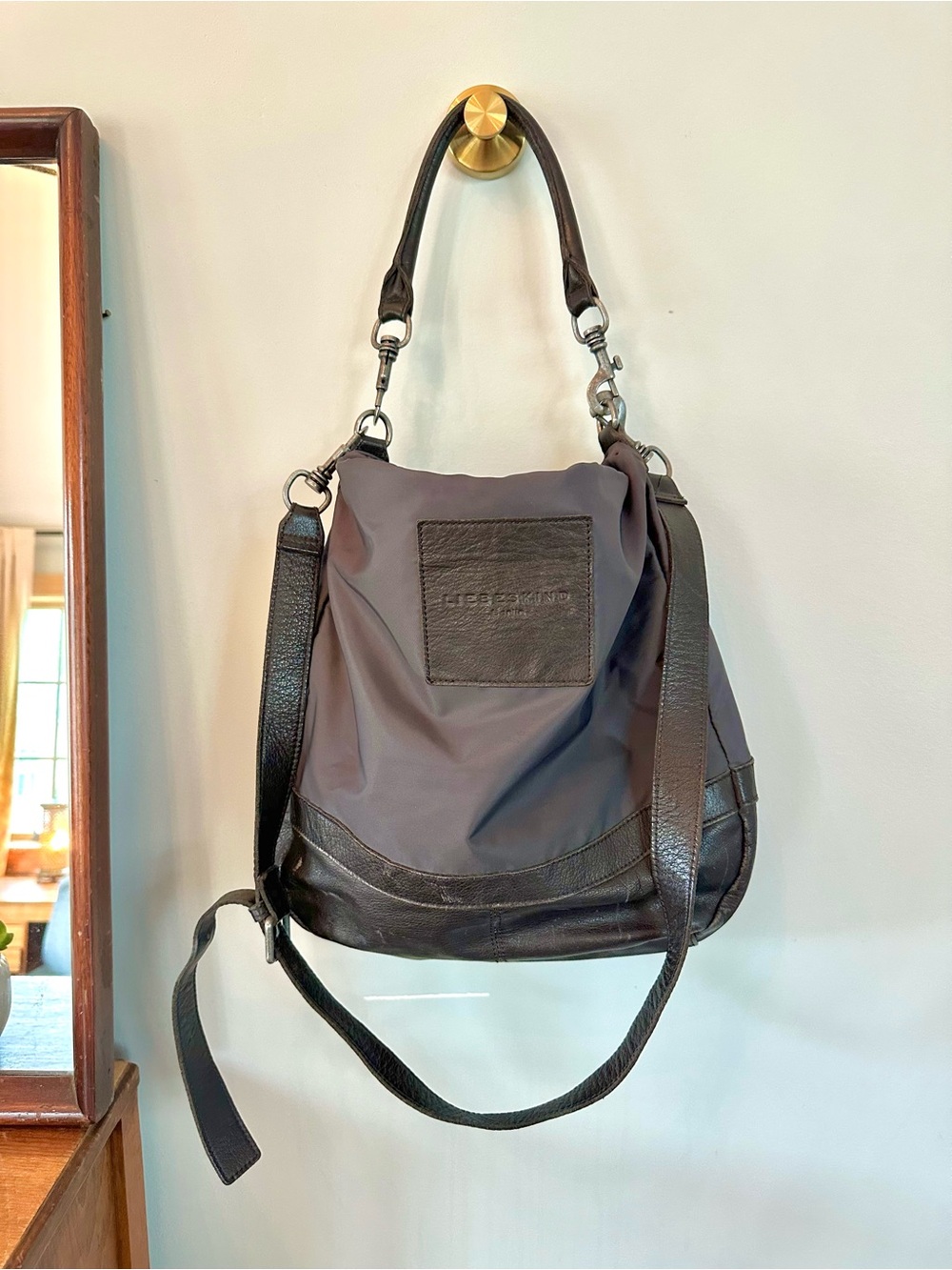 Liebeskind Berlin Ramona C Slouchy Hobo Crossbody Bag Chocolate Brown